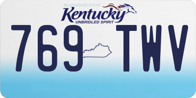 KY license plate 769TWV