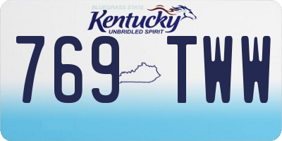 KY license plate 769TWW