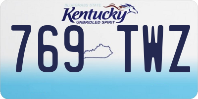 KY license plate 769TWZ