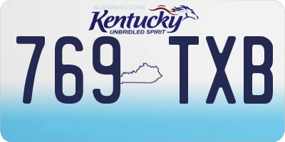 KY license plate 769TXB