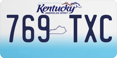 KY license plate 769TXC