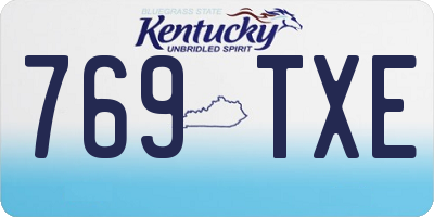 KY license plate 769TXE