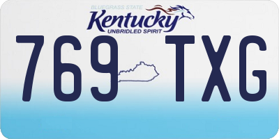 KY license plate 769TXG