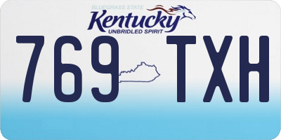 KY license plate 769TXH