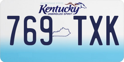 KY license plate 769TXK