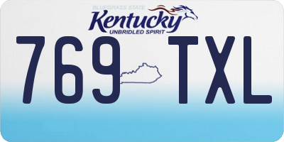 KY license plate 769TXL