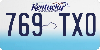 KY license plate 769TXO