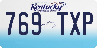 KY license plate 769TXP