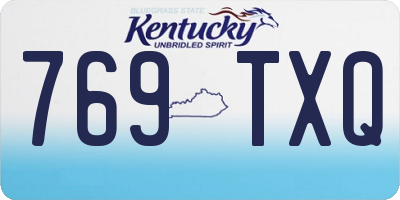 KY license plate 769TXQ