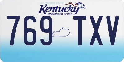 KY license plate 769TXV