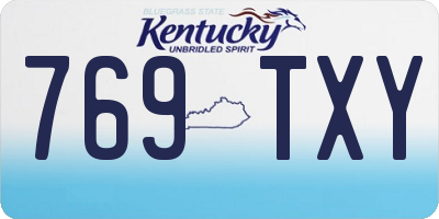 KY license plate 769TXY