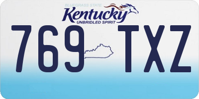 KY license plate 769TXZ