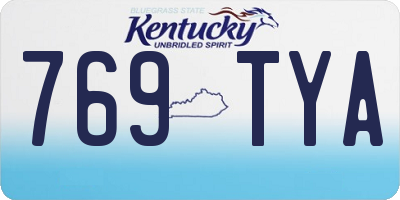 KY license plate 769TYA