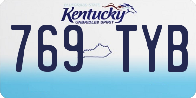 KY license plate 769TYB