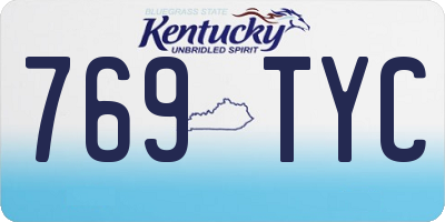 KY license plate 769TYC