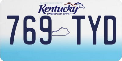 KY license plate 769TYD