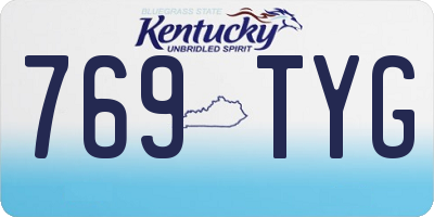 KY license plate 769TYG