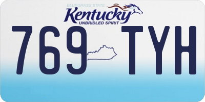 KY license plate 769TYH