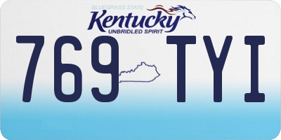 KY license plate 769TYI