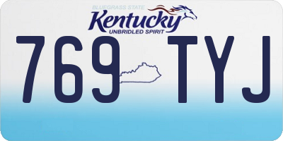 KY license plate 769TYJ