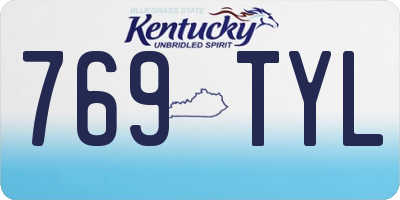 KY license plate 769TYL