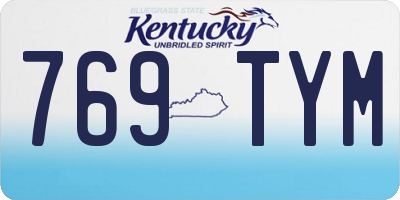KY license plate 769TYM