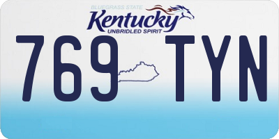 KY license plate 769TYN