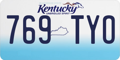 KY license plate 769TYO