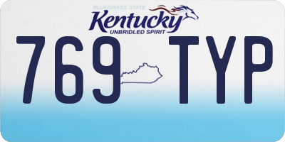 KY license plate 769TYP