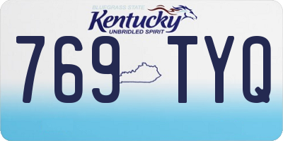 KY license plate 769TYQ