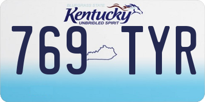 KY license plate 769TYR