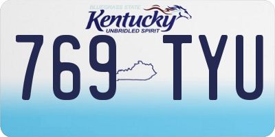 KY license plate 769TYU