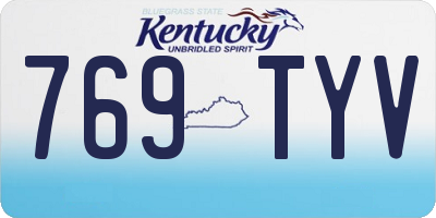 KY license plate 769TYV