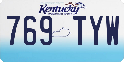 KY license plate 769TYW