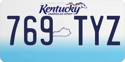 KY license plate 769TYZ