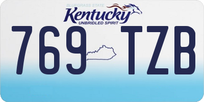 KY license plate 769TZB