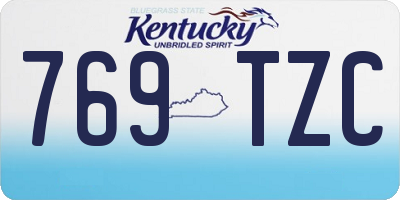 KY license plate 769TZC