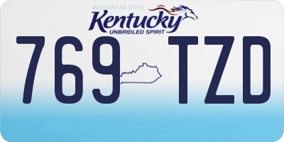 KY license plate 769TZD