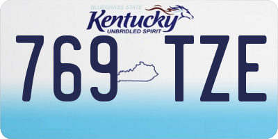 KY license plate 769TZE