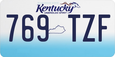 KY license plate 769TZF