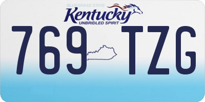 KY license plate 769TZG