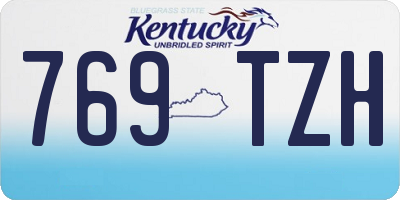 KY license plate 769TZH