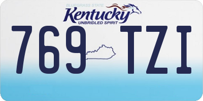 KY license plate 769TZI