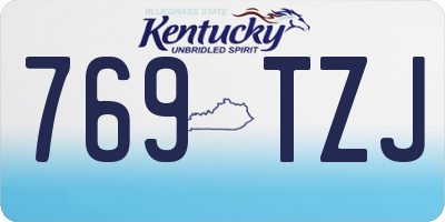KY license plate 769TZJ