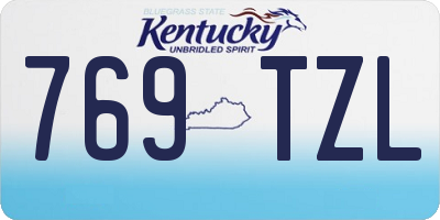 KY license plate 769TZL
