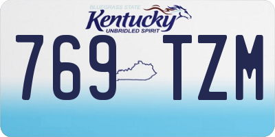 KY license plate 769TZM