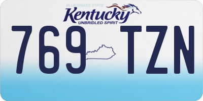 KY license plate 769TZN