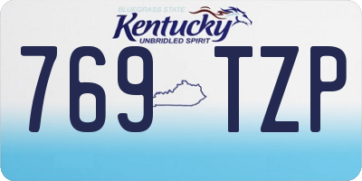 KY license plate 769TZP