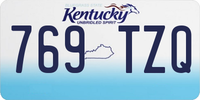 KY license plate 769TZQ
