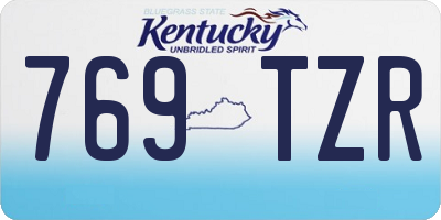 KY license plate 769TZR
